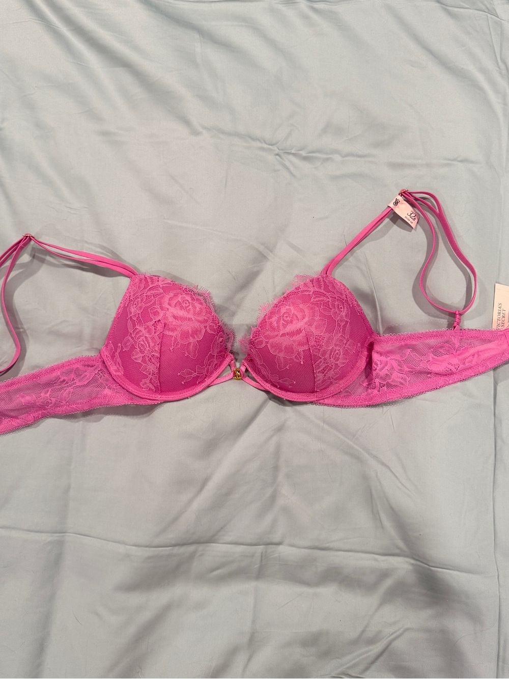 Victoria's Secret Hot Pink Lace Push-Up Bra